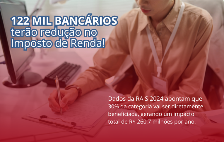 Primeiro holerite sem IR começa a chegar e beneficia mais de 100 mil bancários